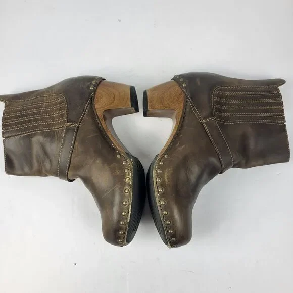 Dansko Rihanna Women's Buckle Studded Ankle Boot Heeled Elastic EU 40 US 9.5–10 - Picture 13 of 16